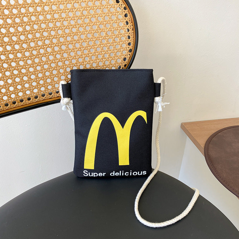 Casual Mcdonald Paper Printing Lunch Box Shoulder Bags