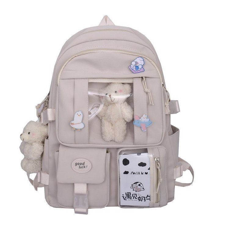 Style Vintage Cute Transparent Korean Simple Backpacks