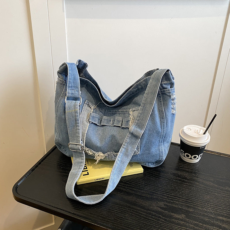 Leisure Denim Large Capacity Simple Commute Bags