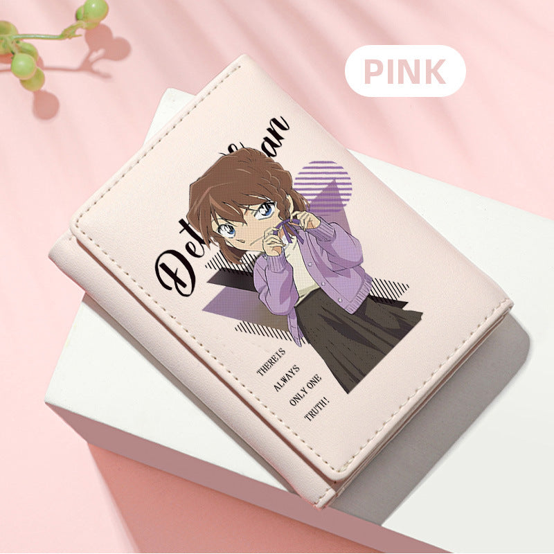Women's Detective Conan Peripheral Mini Short For Ladies Wallet