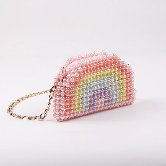 Earphone Chain Beaded Handmade Stylish Textured Crossbody Bags
