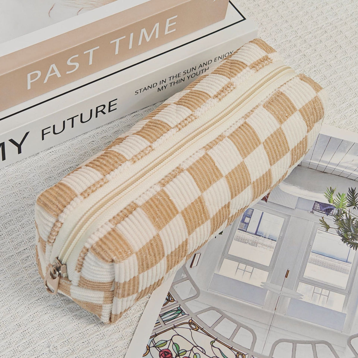 Wind Large Capacity Fabric Bow Printing Buggy Minority Simple Stationery Bags