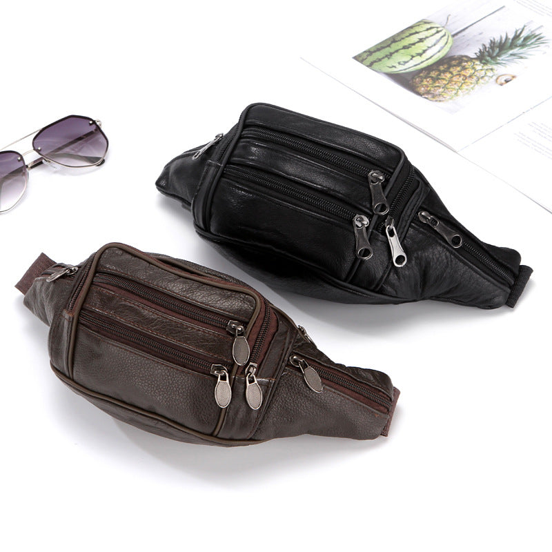 Men's Pull Cattle Leather Large Capacity Stall Coin Purses