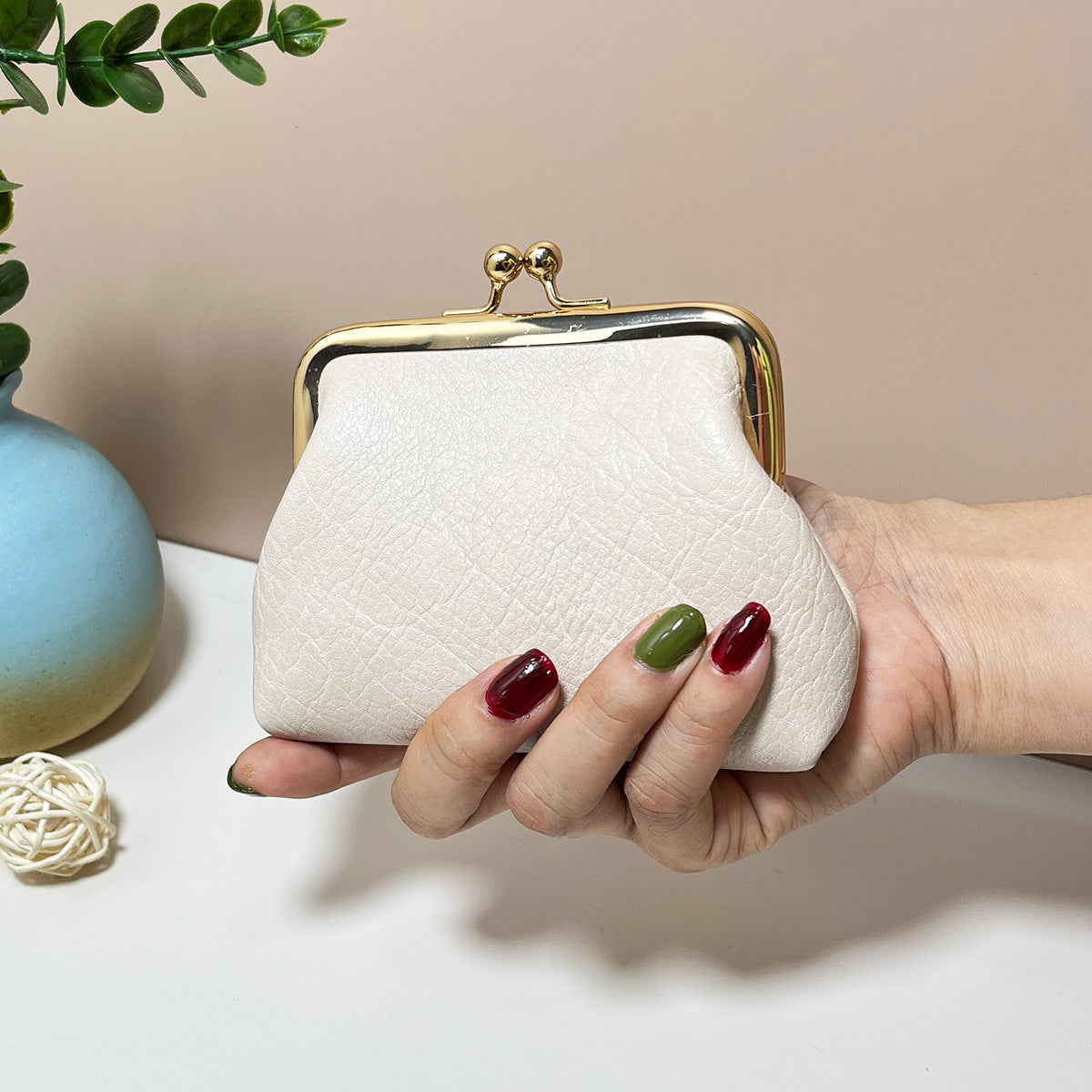 Women's Mini Retro Short Candy Color Pocket Coin Purses