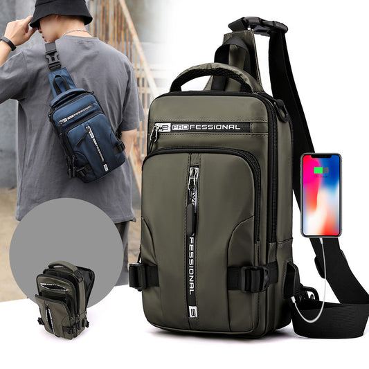 Men's Multifunctional Fashion Waterproof Space Cloth Men's Chest Bags