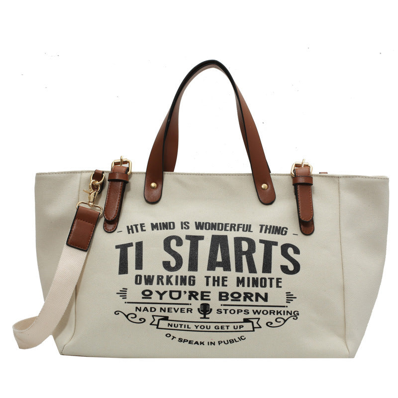 Women's Canvas Korean Style Large Capacity Handbags