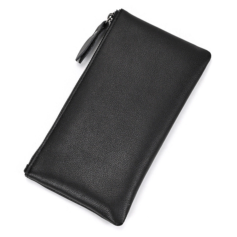 Women's & Men's Horse Leather Long Retro Large Capacity Men's Wallets