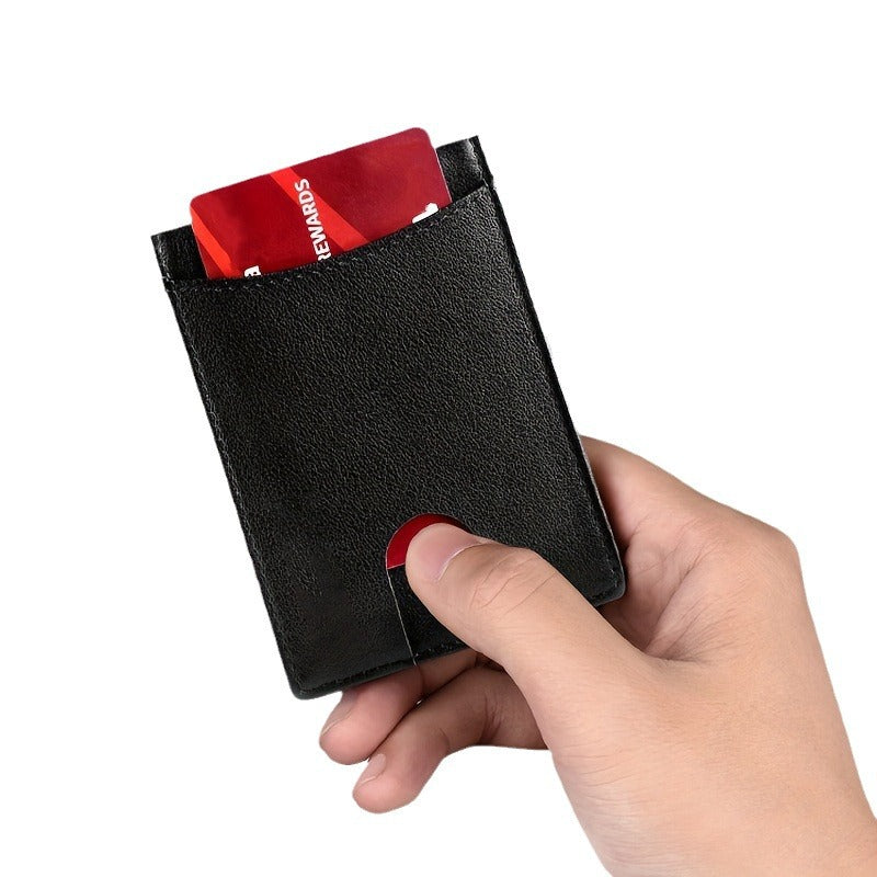 Men's Carbon Fiber Multiple Slots Gold Letter Card Holder