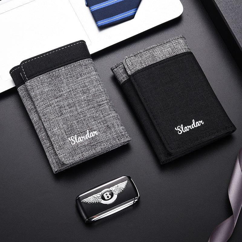 Men's Fashion Retro Korean Style Three Fold Men's Wallets