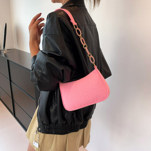 Women's Style Design Underarm Contrast Color Fashion Large Capacity Trendy Shoulder Bags