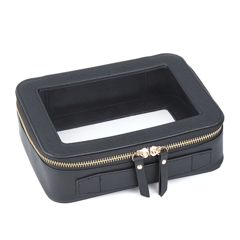 Transparent Portable Cosmetics Storage Box Waterproof Makeup Bag