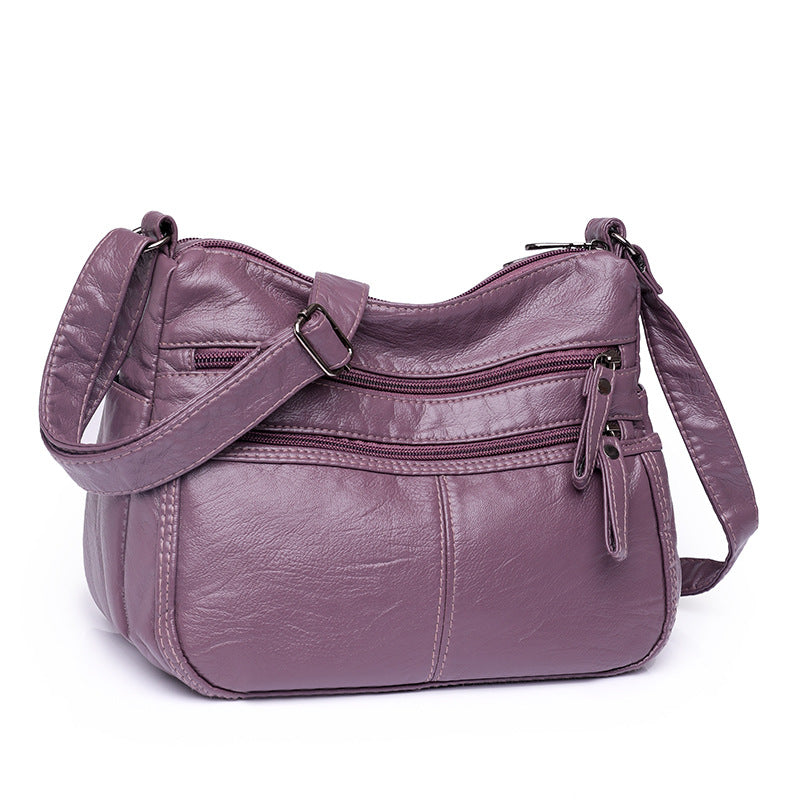 Women's Trendy Soft Leather Multilayer Fashion Lady Bags