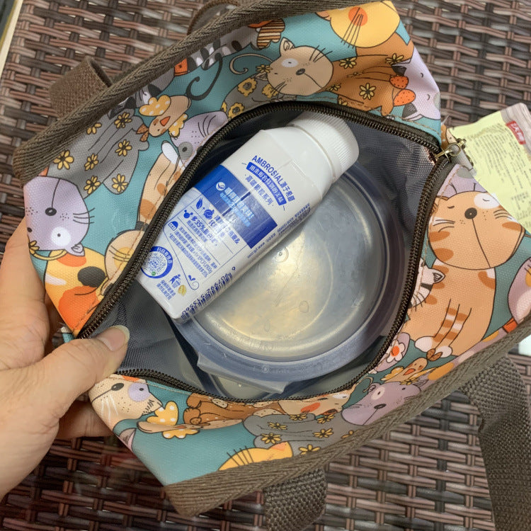 Korean Style Waterproof Thermal Preservation Lunch Box Octave Music Gun Handbags