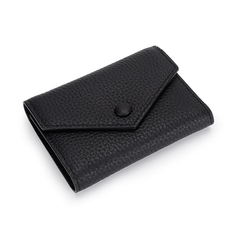 Women's Soft Cowhide Genuine Leather Short Cute Girly Ladies Wallet