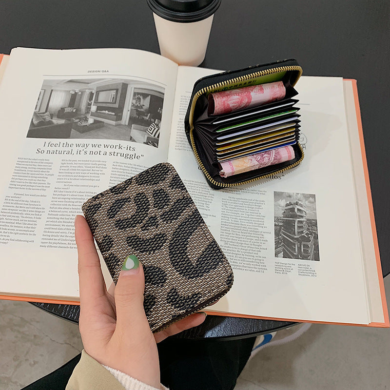 Clamp Swiping Certificate Male Short Large Card Holder