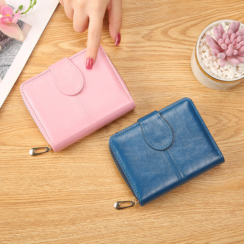 Women's Short High-grade Clutch Multiple Slots Large Ladies Wallet