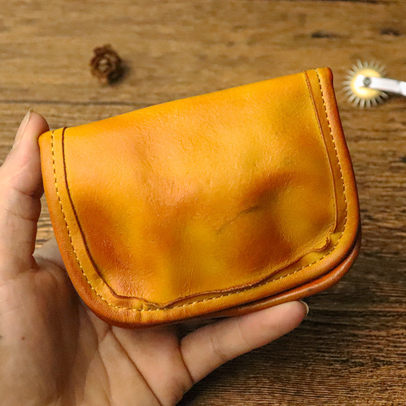 Women's Color Cowhide Retro Driving License Ladies Wallets