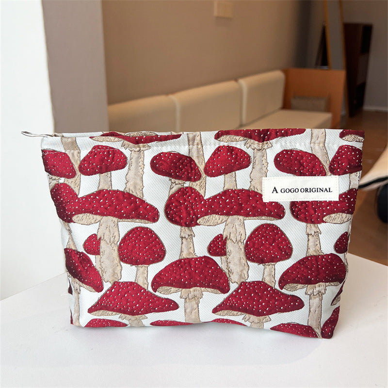 Niche Large Three-dimensional Buggy Portable Zipper Makeup Bag