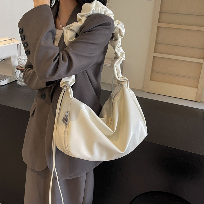 Women's Cloud Design Pleated Pillow Large Capacity Bags