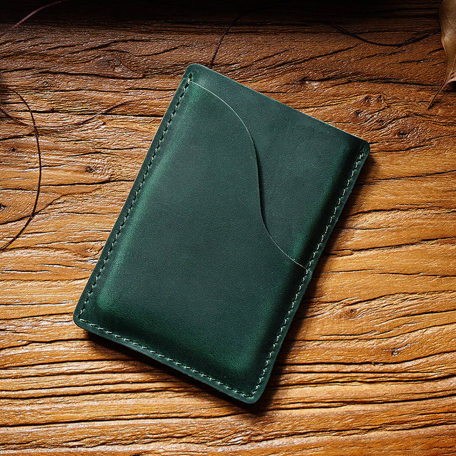 Crazy Horse Leather Simple Change Multifunctional Card Holder