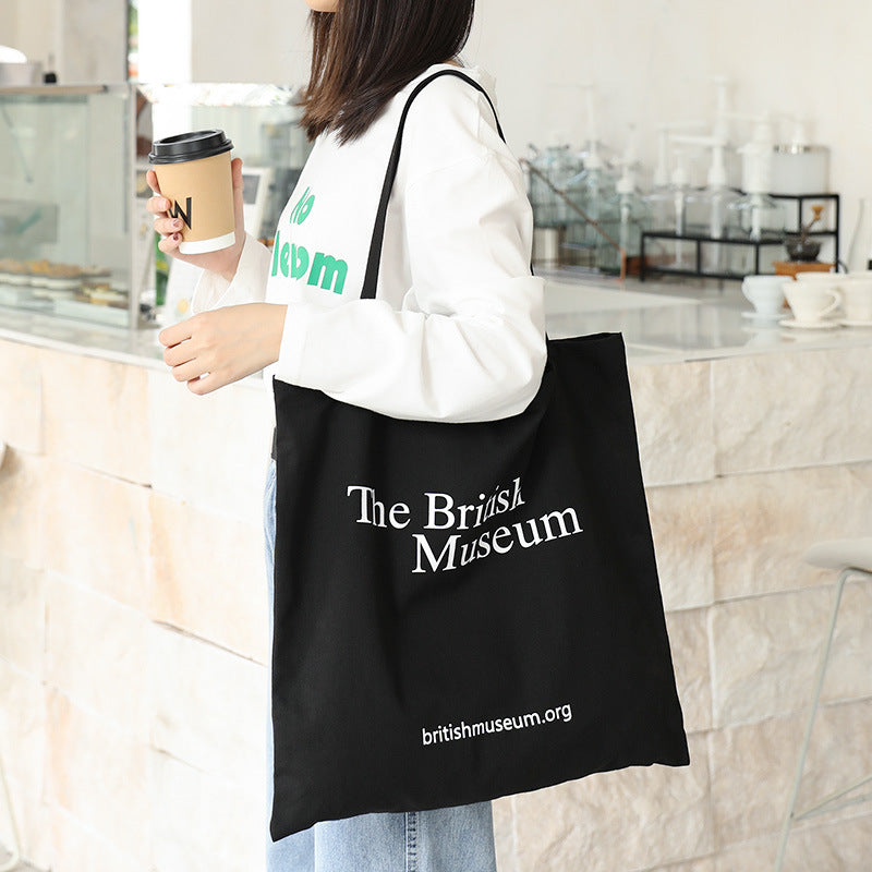 Women's Canvas Simple Mori Style Printed Fashion Shoulder Bags