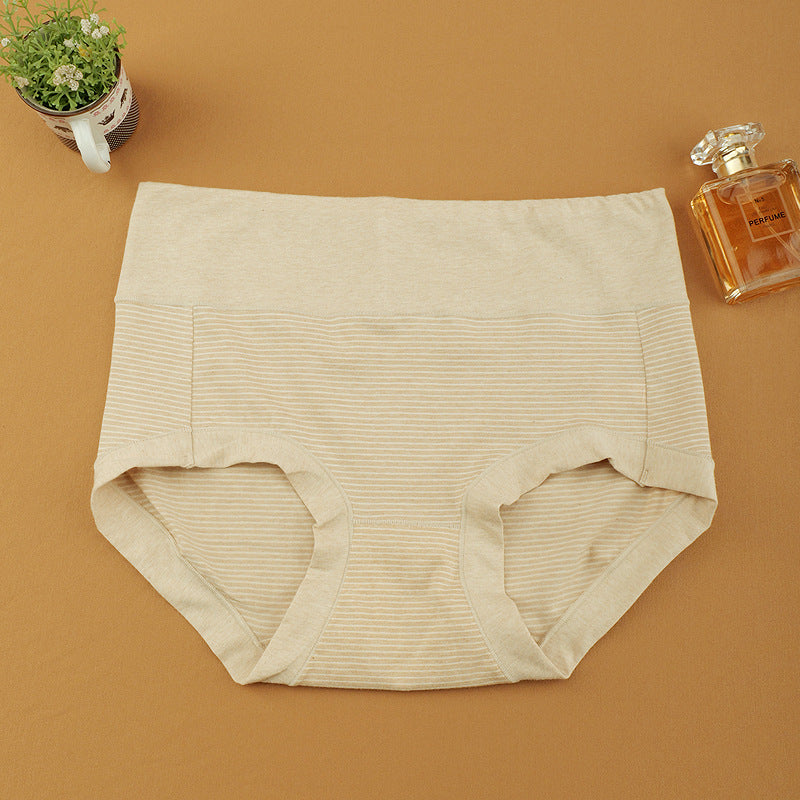 Women's High Waist Pure Cotton Underwear Antibacterial Crotch Panties