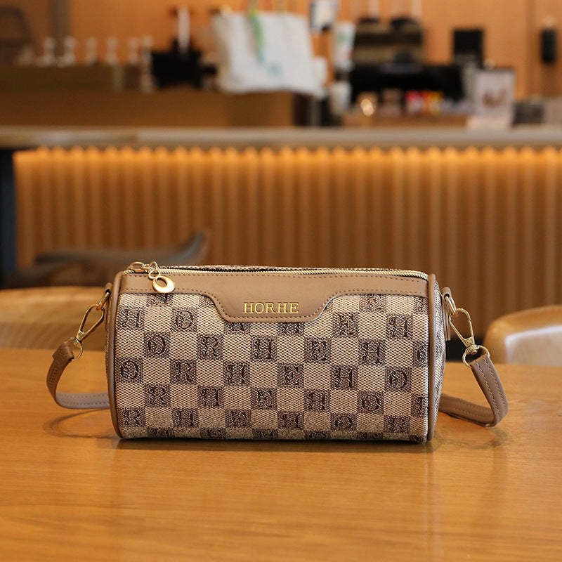 Women's Simple Vintage Printed Niche Round Shoulder Bags
