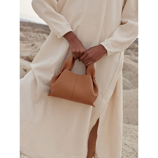 Women's French Niche Cloud Cowhide Dumpling Shoulder Bags