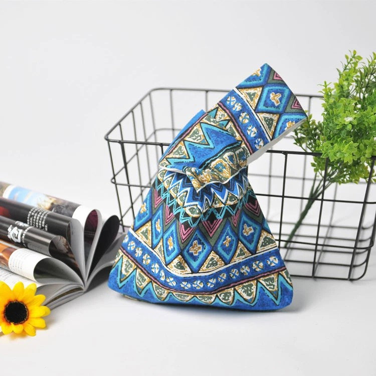 Classy Wrist Cotton Linen Fabric Fresh Handbags