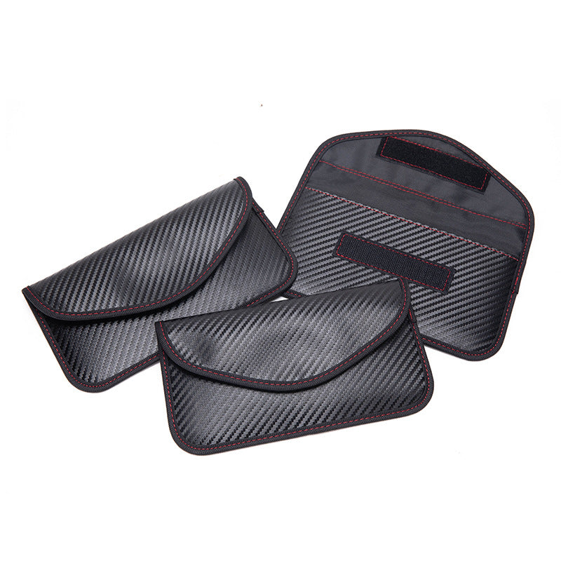 Mobile Signal Shielding Carbon Fiber Car Inch Bags