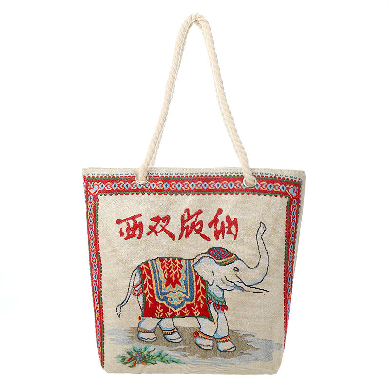 Women's Style Medium Canvas Large Double Sided Shoulder Bags