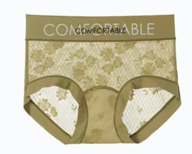 Women's Underwear Mid Waist Lengthened Crotch Letters Panties