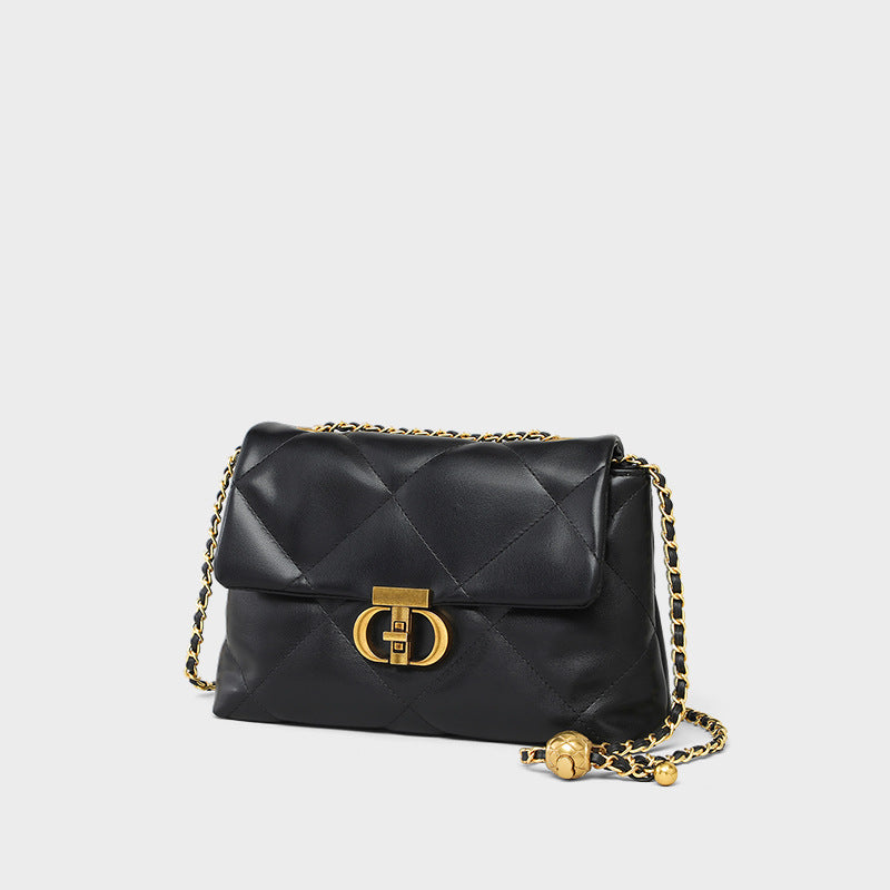 Women's Summer High-grade Chain Rhombus Underarm Leather Women's Messenger Bag
