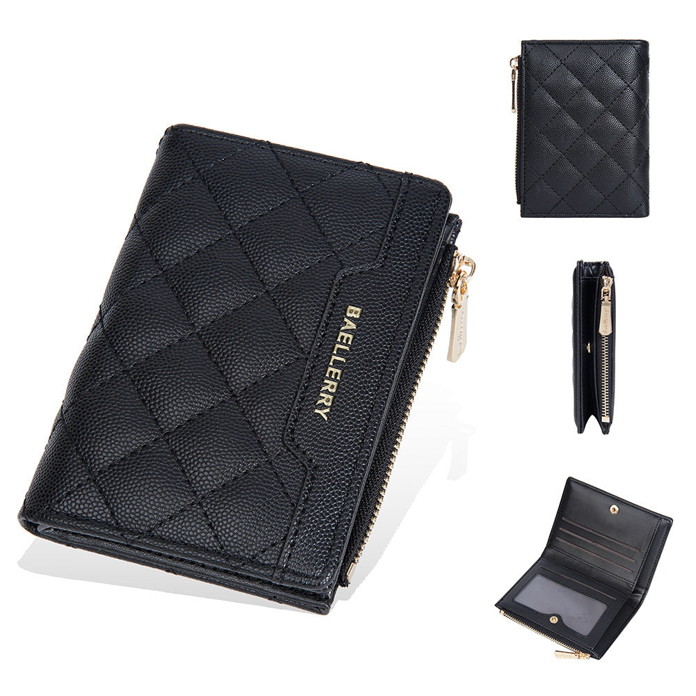 Color Short Snap Zipper Female Cartoon Ladies Wallet