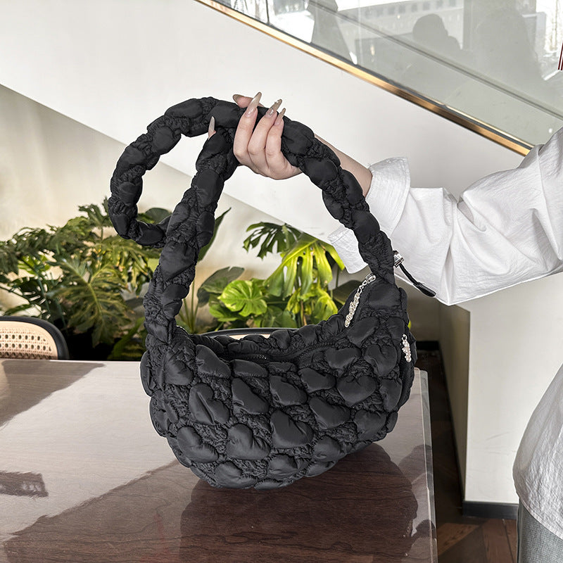 Cloud Female Pleated Dumpling Personality Drawstring Women's Shoulder Bag