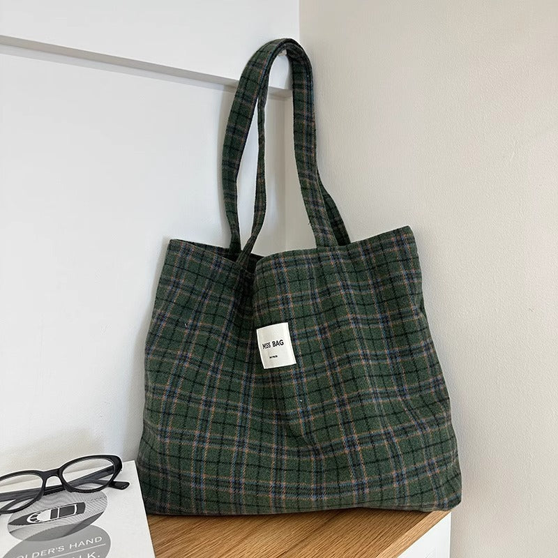 Korean Style Woolen Winter Thickened Large Capacity Women's Shoulder Bag
