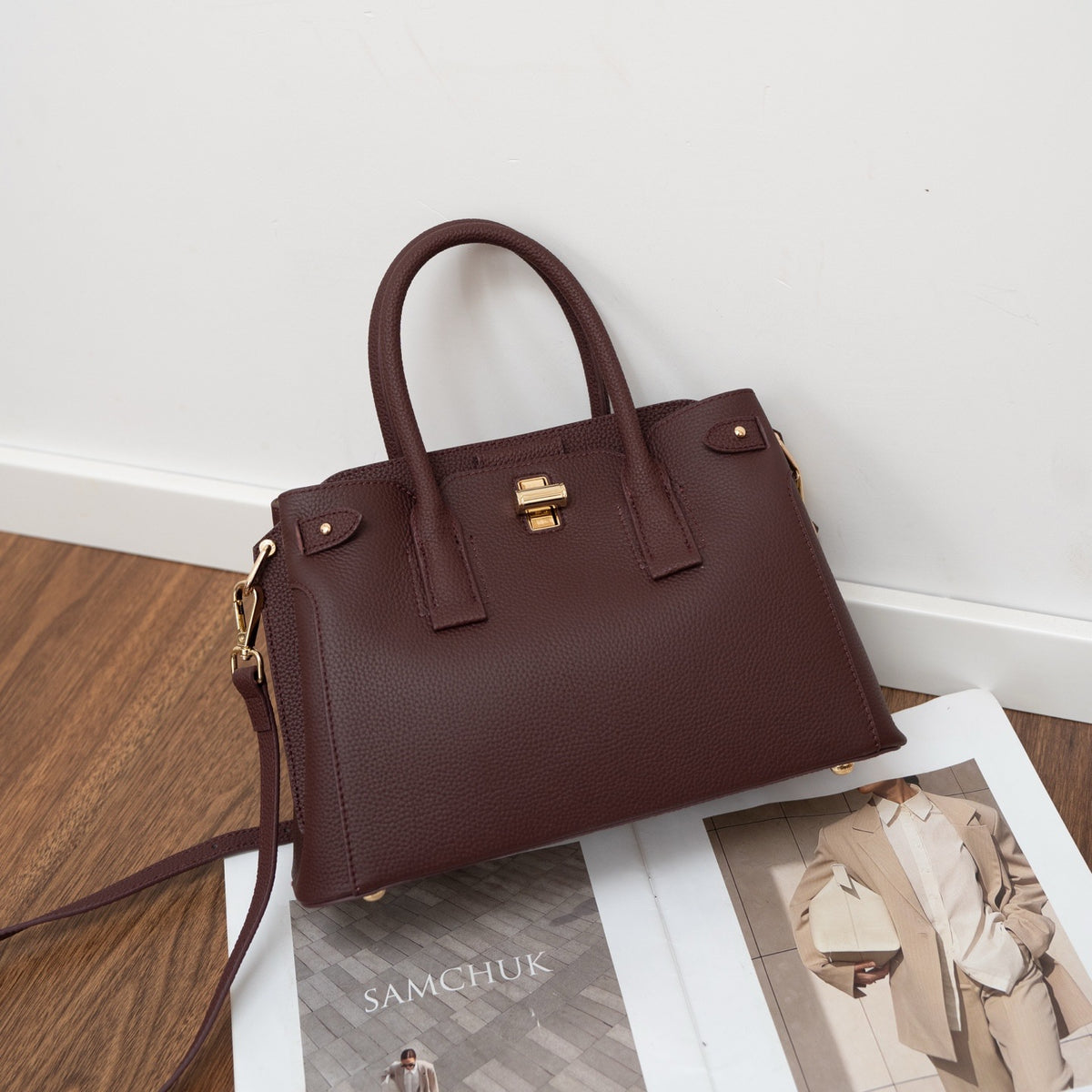 Women's First Layer Cowhide Elegant Versatile High Sense Large Capacity Bags