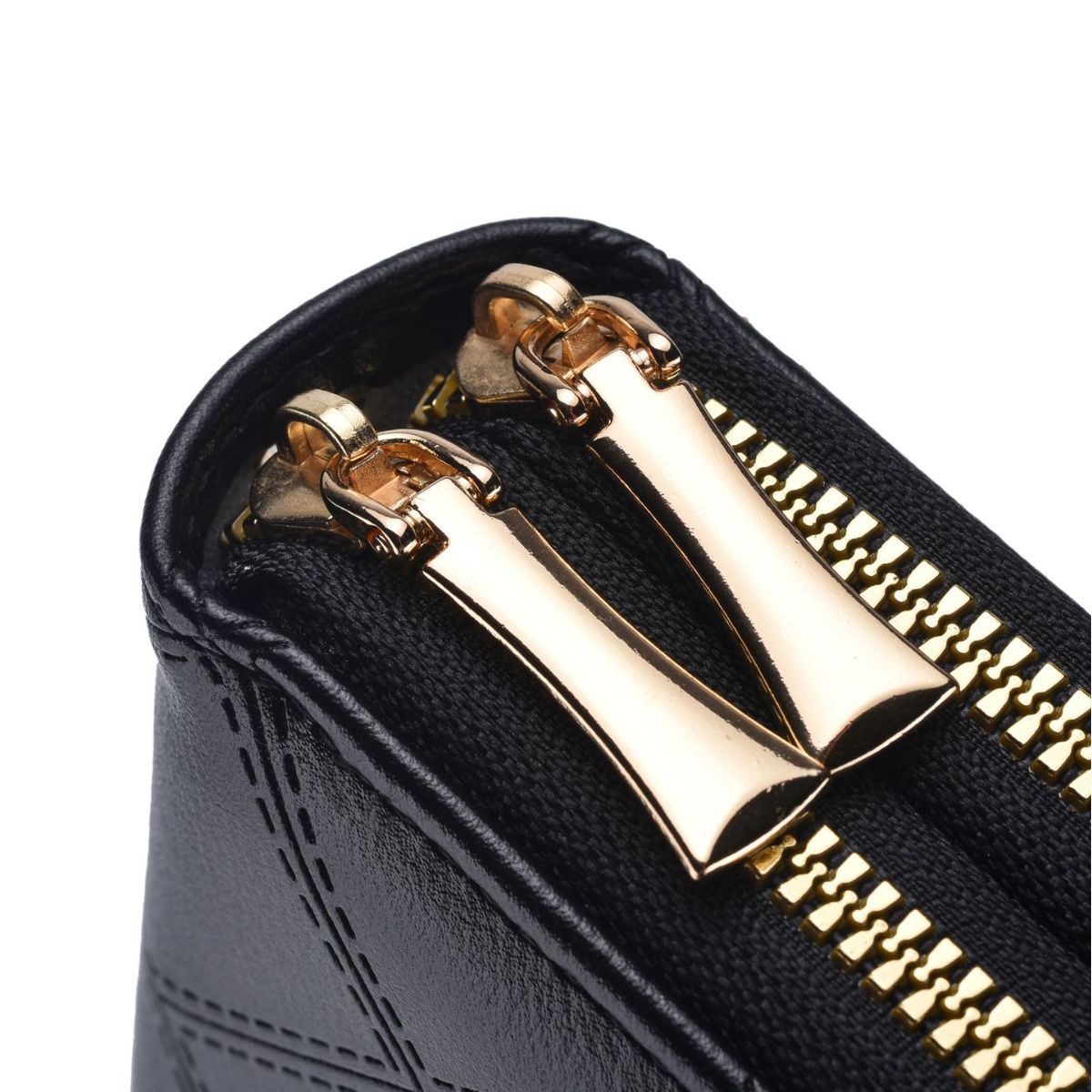 Women's Double Layer Zipper Long Clutch Multiple Ladies Wallet