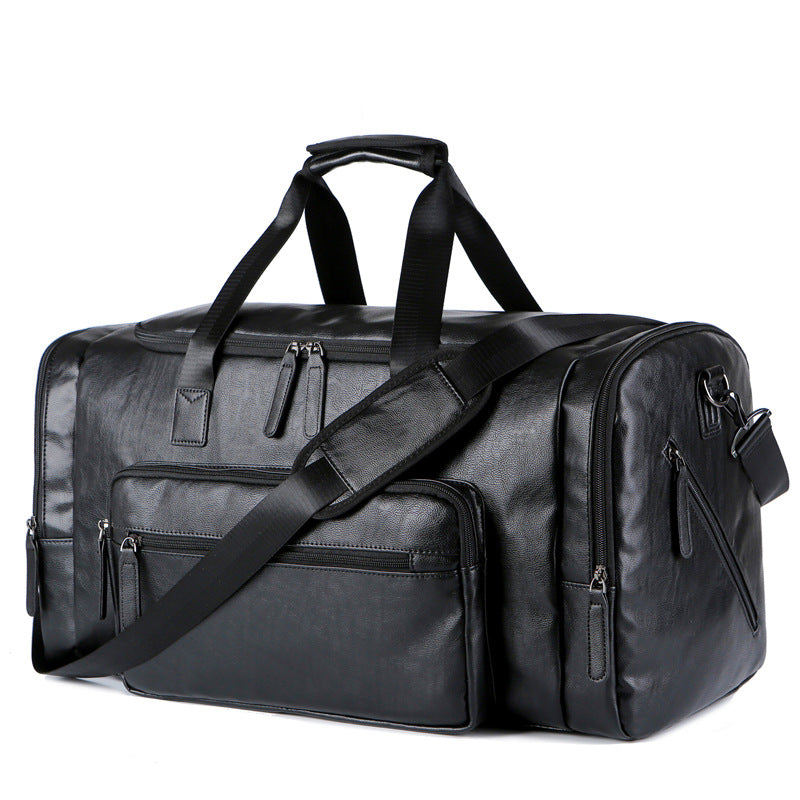 Men's Leather Oversized Traveling Korean Style Portable Travel Bags