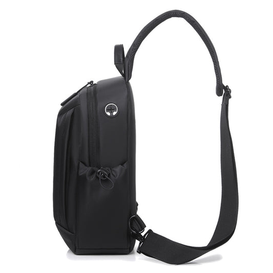 Men's Commuter Gift With Earphone Hole Printable Men's Chest Bags