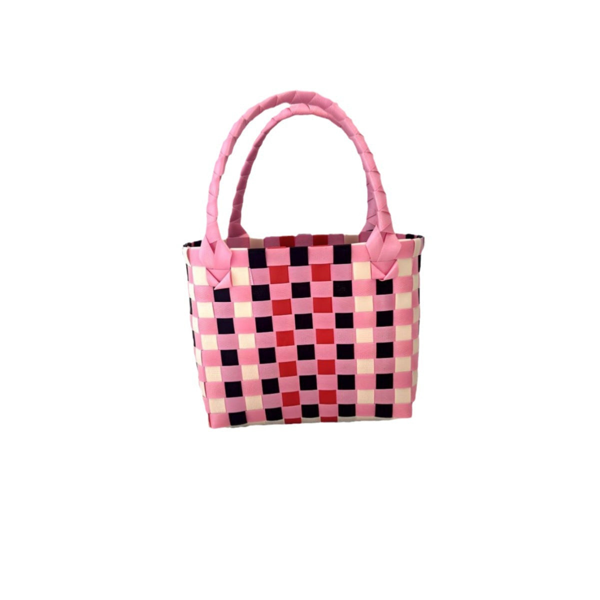 Women's & Children's Hand-woven Colorful Plastic Commuter Woven High-grade Bags
