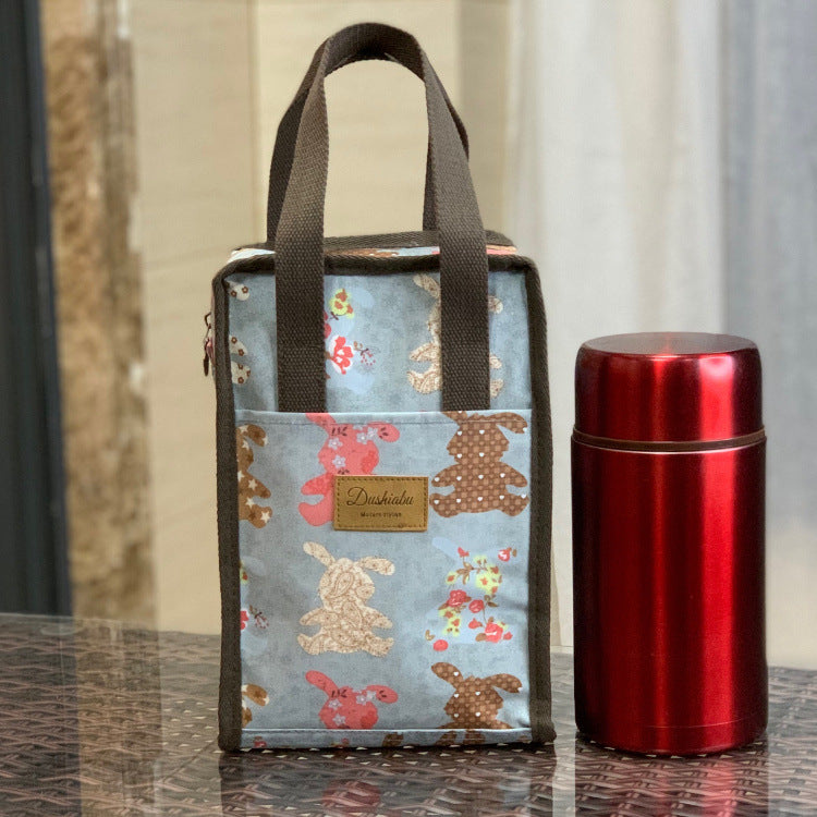 Korean Style Waterproof Thermal Preservation Lunch Box Octave Music Gun Handbags