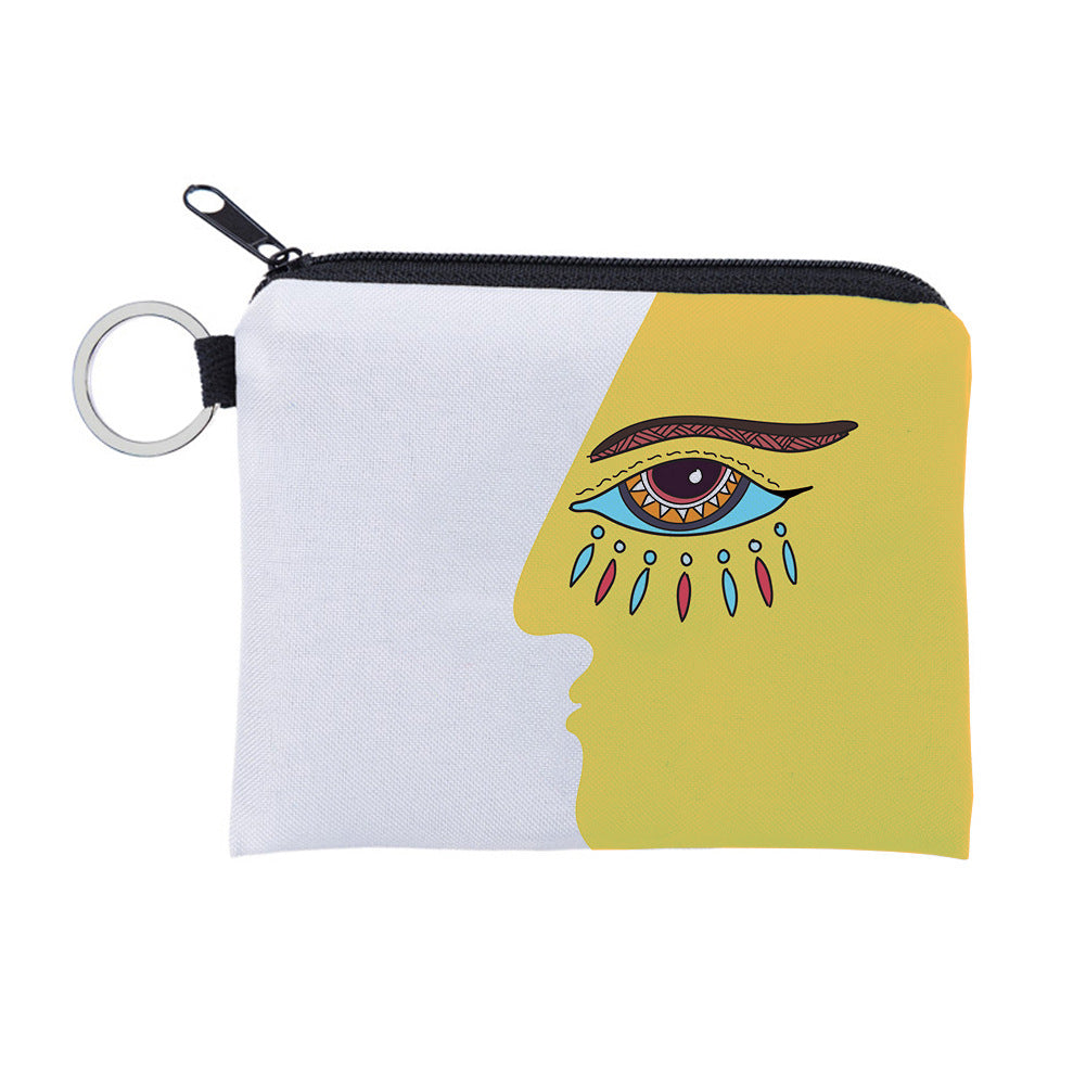 Women's Evil Eye Printing Pattern Zipper Purses