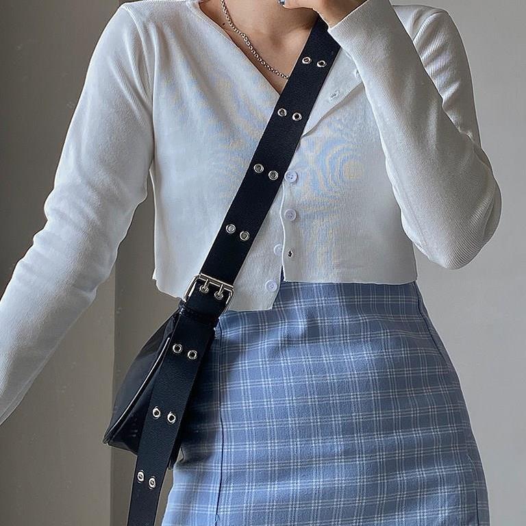 Women's Korean Design Double-breasted Portable Underarm Crossbody Bags