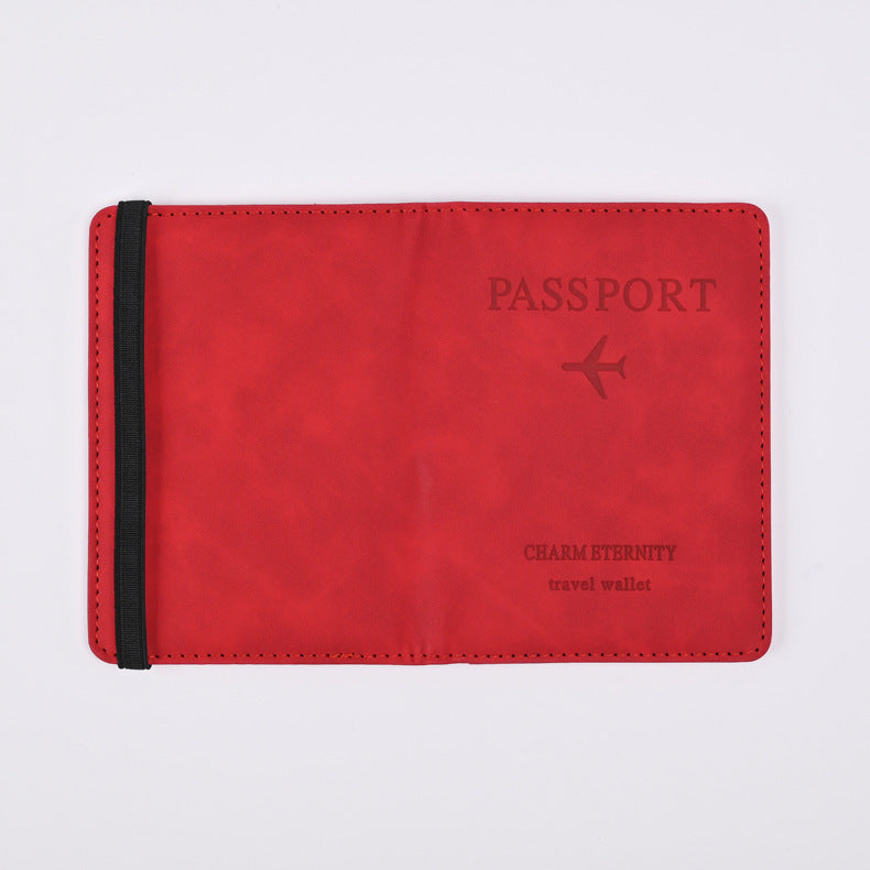 Passport Storage Leather Boarding Pass Cover Card Holder