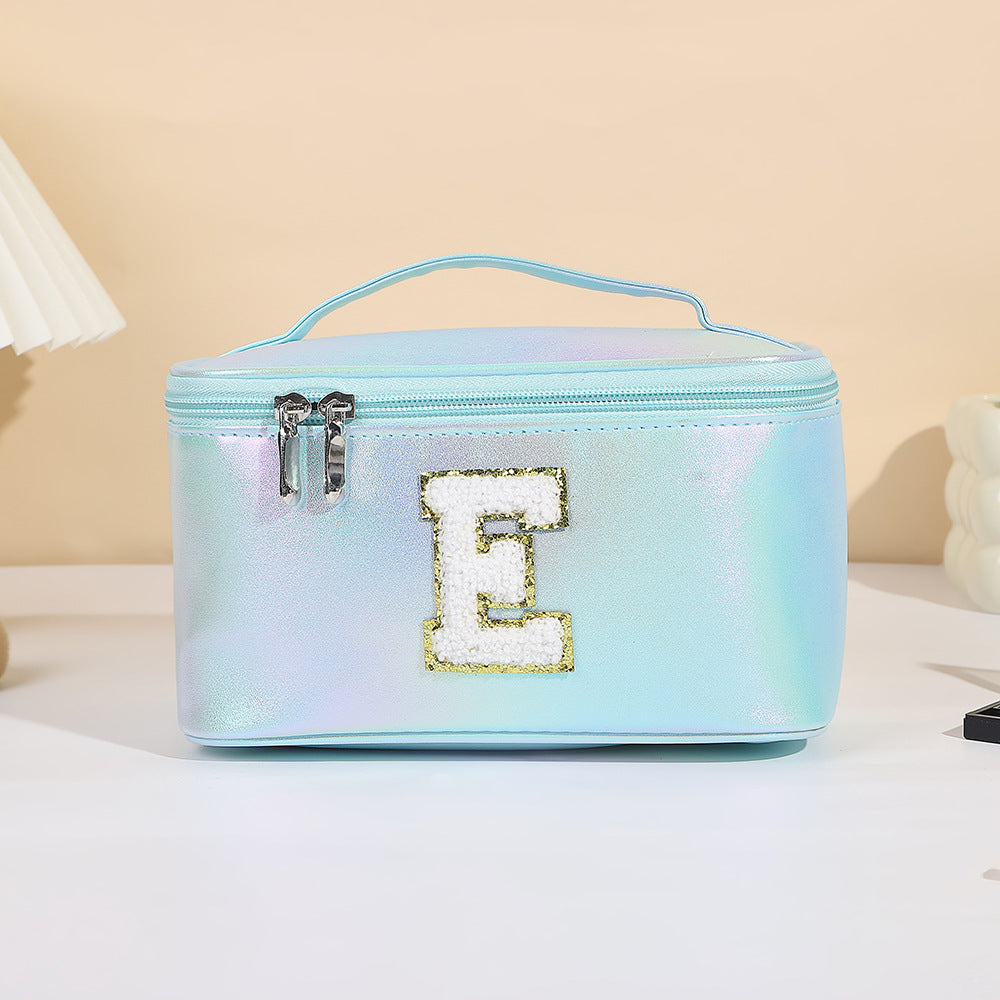 Women's Embroidered Lettered Make-up Three-dimensional Large Capacity Storage Portable Makeup Bag