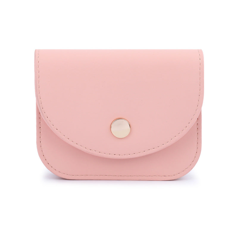 Women's Korean Style Niche Solid Color Sweet Card Holder