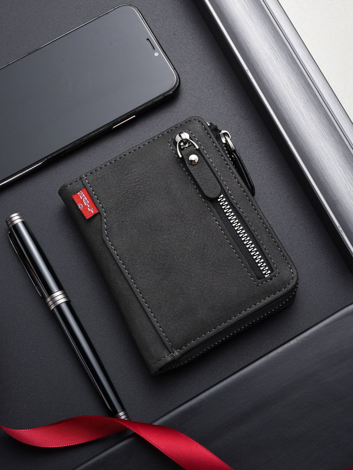 Men's Zipper Multiple Slots Large Capacity Cool Multifunctional Men's Wallet