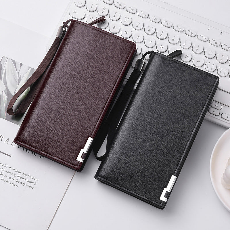 Men's Long Zipper Multiple Slots Light Luxury Men's Wallets