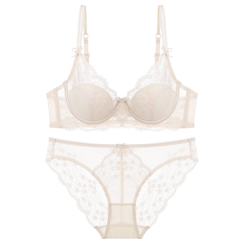 Sexy Thin Pure Desire Bow Lace Big Bras